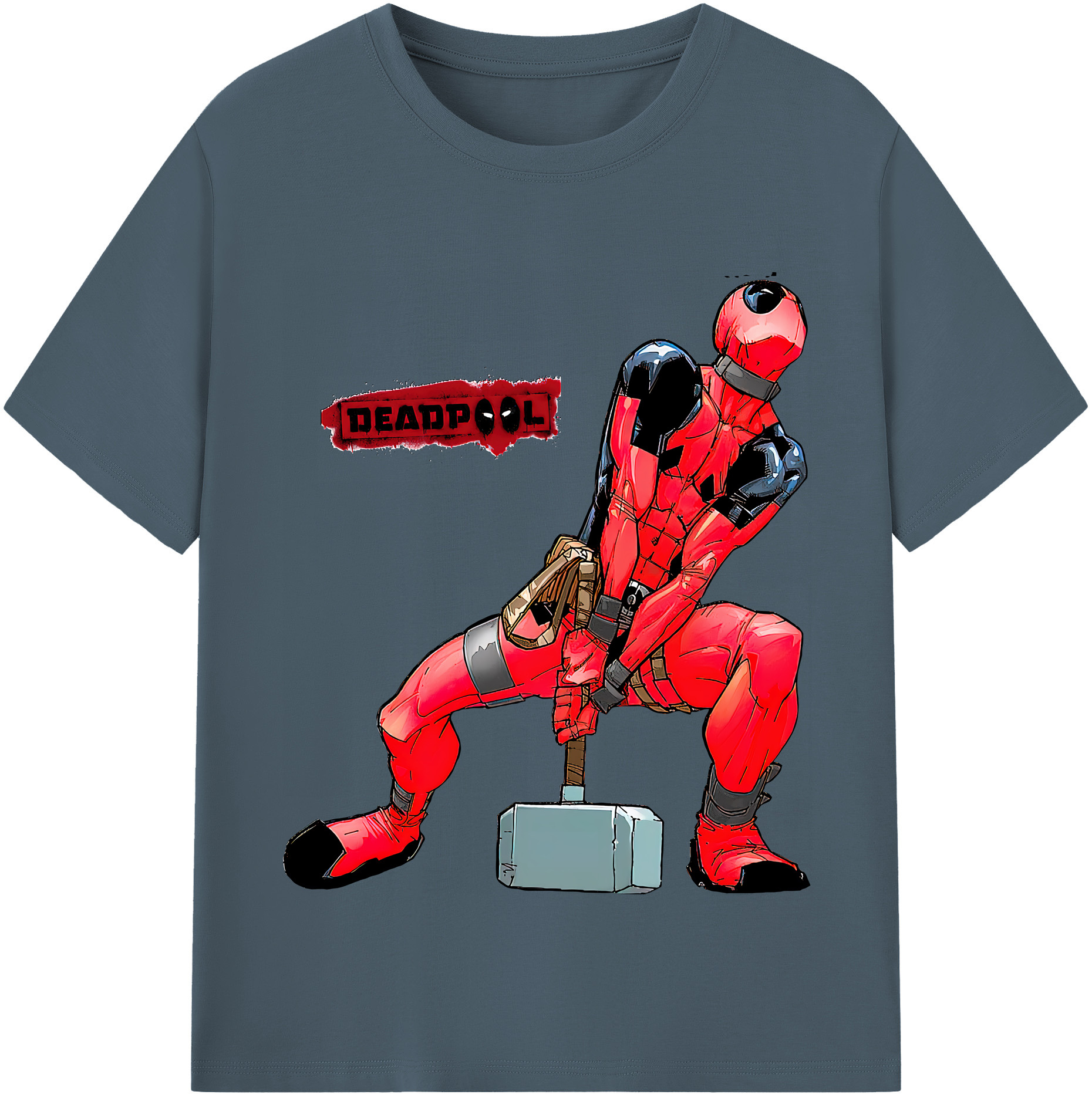 （画像用） Deadpool デッドプール 綿100％半袖Tシャツ（フロントプリント）